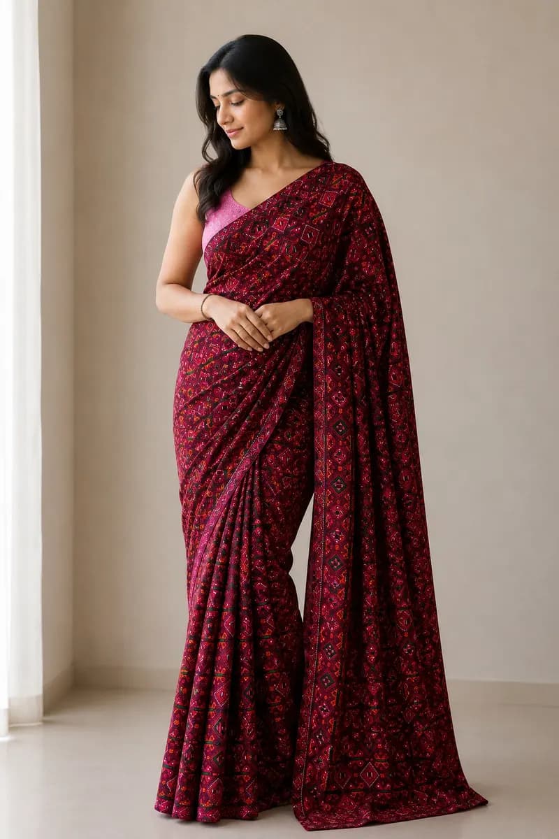 Anaar Wine Dhaka Saree