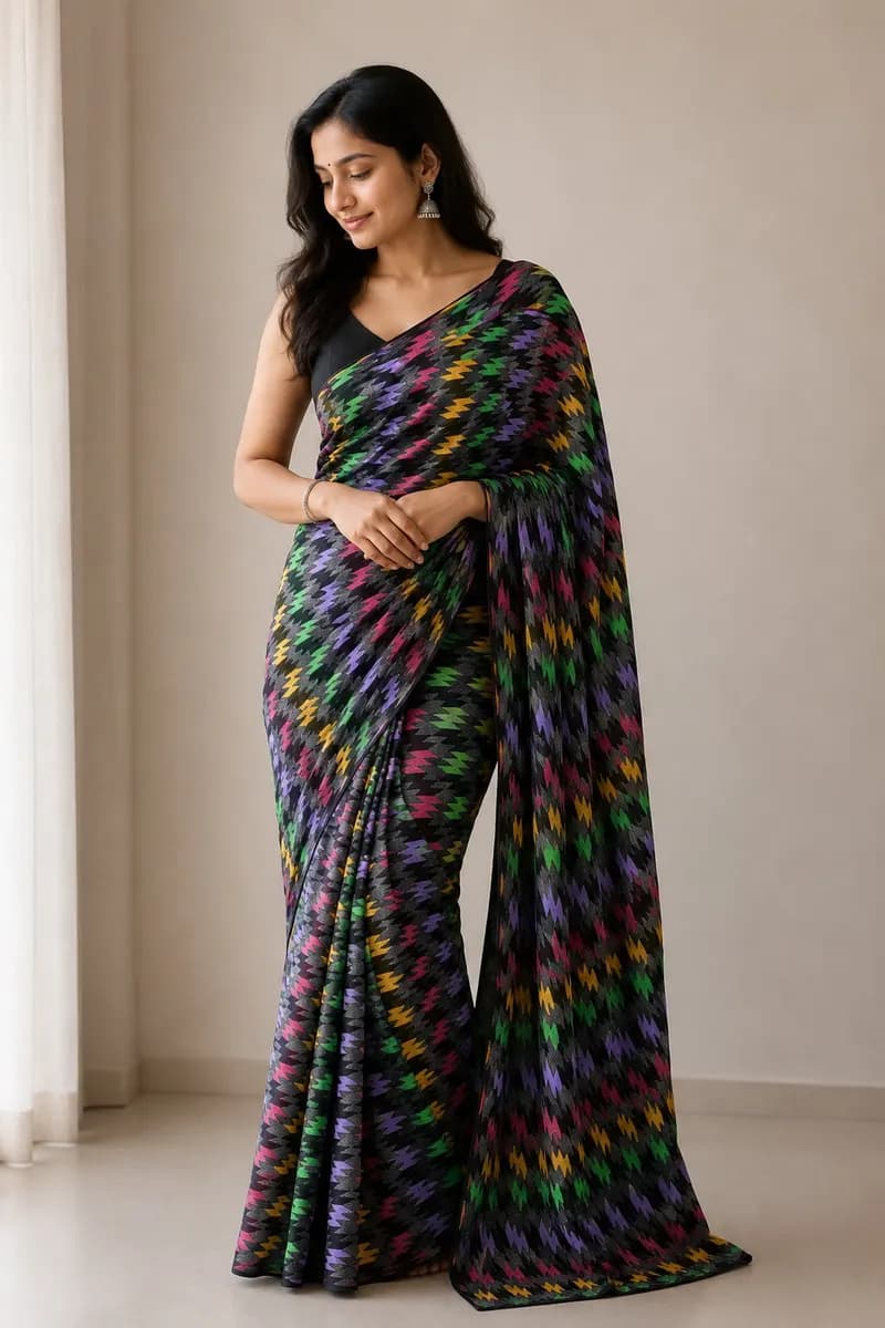 Kalimati Black Dhaka Saree
