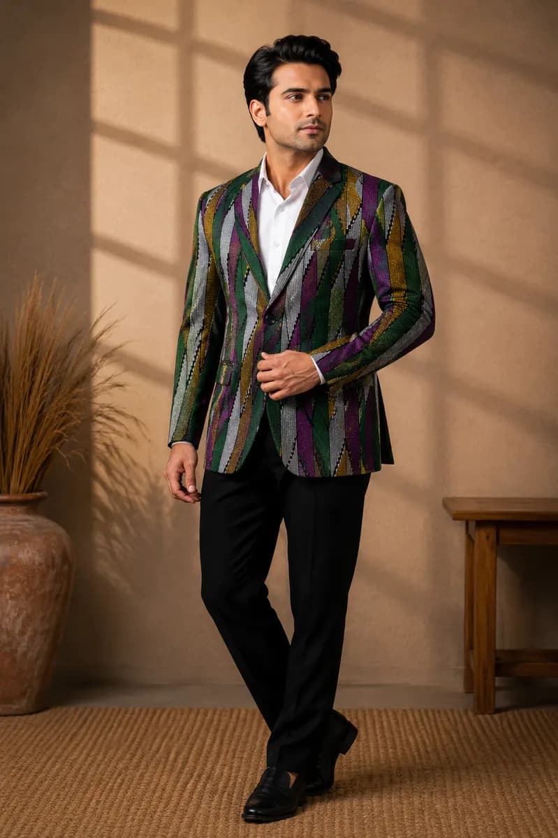 Mustang Stripe Dhaka Blazer