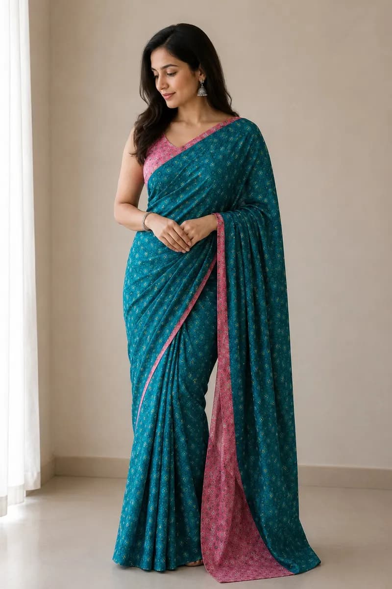 Rara Blue Dhaka Saree