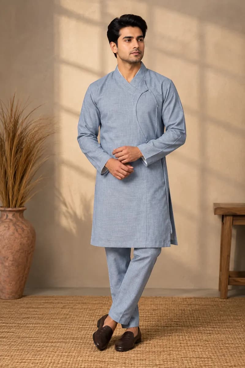 Sky Blue Daura Kurta